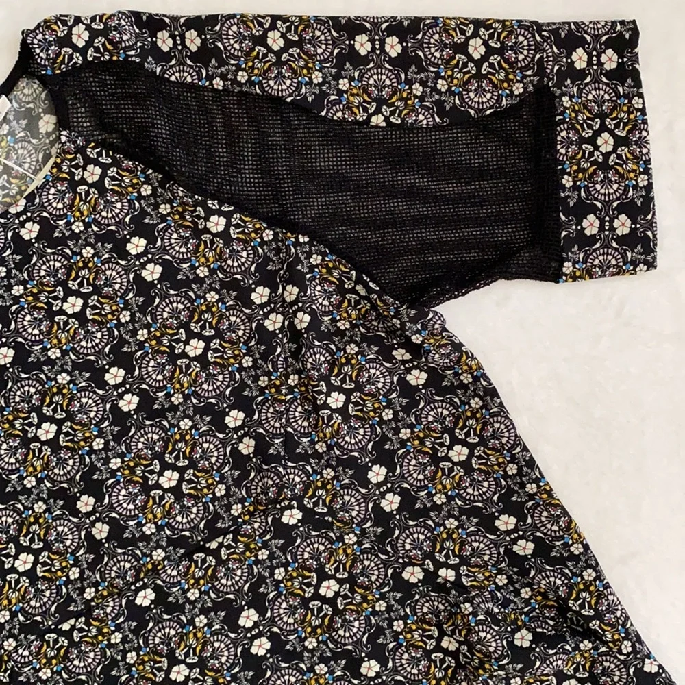 {NWT} Weston | Luella Boho Floral Medallion Print Shift Dress 8097 Black (L) - Picture 5 of 16